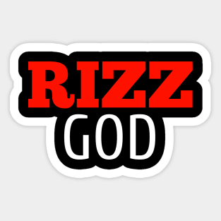 Rizz God Red Sticker